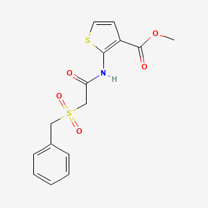 molecular formula C15H15NO5S2 B2407805 2-(2-(benzylsulfonyl)acétamido)thiophène-3-carboxylate de méthyle CAS No. 923388-45-8