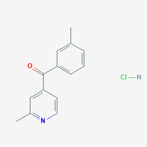 molecular formula C14H14ClNO B2407806 (3-甲基苯基)-(2-甲基吡啶-4-基)甲酮;盐酸盐 CAS No. 2361678-24-0