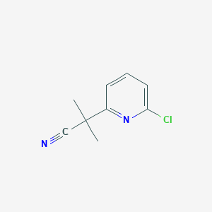 molecular formula C9H9ClN2 B2407815 2-(6-Chloropyridin-2-YL)-2-methylpropanenitrile CAS No. 916176-84-6