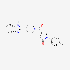 molecular formula C24H26N4O2 B2407818 4-(4-(1H-苯并[d]咪唑-2-基)哌啶-1-羰基)-1-(对甲苯基)吡咯烷-2-酮 CAS No. 887885-75-8