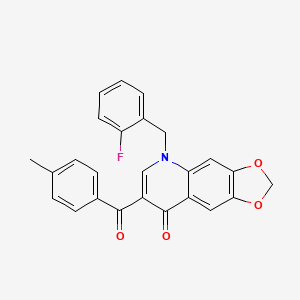 5-(2-fluorobenzyl)-7-(4-methylbenzoyl)[1,3]dioxolo[4,5-g]quinolin-8(5H)-one