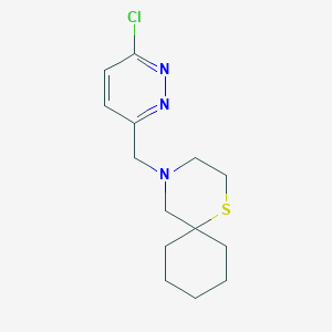 molecular formula C14H20ClN3S B2407829 4-[(6-Chloropyridazin-3-yl)methyl]-1-thia-4-azaspiro[5.5]undecane CAS No. 2094453-60-6