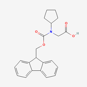 molecular formula C22H23NO4 B2407837 N-Fmoc-N-cyclopentylglycine CAS No. 1343040-07-2; 220497-61-0