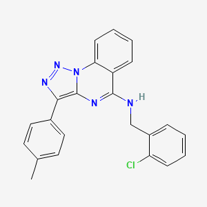 molecular formula C23H18ClN5 B2407844 N-[(2-chlorophenyl)methyl]-3-(4-methylphenyl)triazolo[1,5-a]quinazolin-5-amine CAS No. 866844-62-4