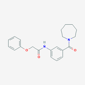 molecular formula C21H24N2O3 B240785 N-[3-(1-azepanylcarbonyl)phenyl]-2-phenoxyacetamide 