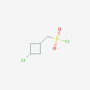 molecular formula C5H8Cl2O2S B2407850 (3-Chlorocyclobutyl)methanesulfonyl chloride CAS No. 2287345-12-2