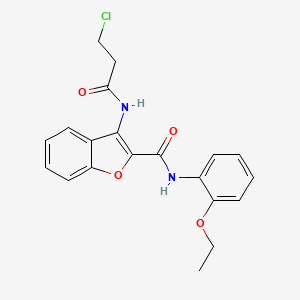 molecular formula C20H19ClN2O4 B2407854 3-(3-氯丙酰胺)-N-(2-乙氧基苯基)苯并呋喃-2-甲酰胺 CAS No. 888444-37-9