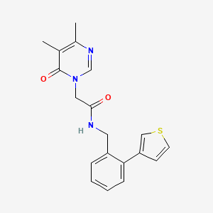 2-(4,5-dimethyl-6-oxopyrimidin-1(6H)-yl)-N-(2-(thiophen-3-yl)benzyl)acetamide