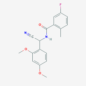 N-[Cyano-(2,4-dimethoxyphenyl)methyl]-5-fluoro-2-methylbenzamide