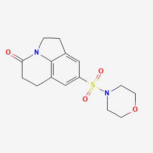 molecular formula C15H18N2O4S B2407858 8-(morpholinosulfonyl)-5,6-dihydro-1H-pyrrolo[3,2,1-ij]quinolin-4(2H)-one CAS No. 898435-94-4