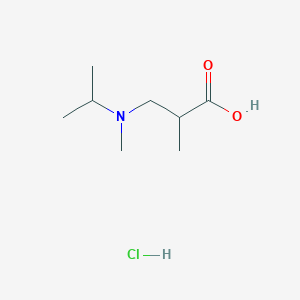 molecular formula C8H18ClNO2 B2407859 3-[Isopropyl(methyl)amino]-2-methylpropanoic acid hydrochloride CAS No. 1119449-49-8; 1158293-91-4