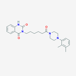 molecular formula C26H32N4O3 B2407872 3-(6-(4-(2,3-ジメチルフェニル)ピペラジン-1-イル)-6-オキソヘキシル)キナゾリン-2,4(1H,3H)-ジオン CAS No. 896383-70-3