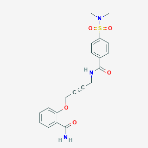 molecular formula C20H21N3O5S B2407875 N-(4-(2-氨基甲酰基苯氧基)丁-2-炔-1-基)-4-(N,N-二甲基氨磺酰基)苯甲酰胺 CAS No. 1421506-48-0