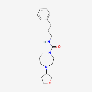 molecular formula C19H29N3O2 B2407879 N-(3-苯丙基)-4-(四氢呋喃-3-基)-1,4-二氮杂环戊烷-1-甲酰胺 CAS No. 2320216-61-1