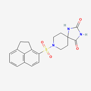 molecular formula C19H19N3O4S B2407880 8-((1,2-Dihydroacenaphthylen-3-yl)sulfonyl)-1,3,8-triazaspiro[4.5]decane-2,4-dione CAS No. 1021101-68-7