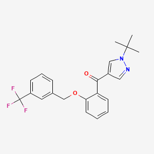 [1-(tert-butyl)-1H-pyrazol-4-yl](2-{[3-(trifluoromethyl)benzyl]oxy}phenyl)methanone