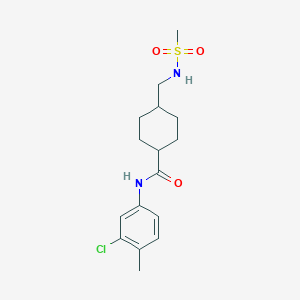 N-(3-chloro-4-methylphenyl)-4-(methylsulfonamidomethyl)cyclohexanecarboxamide