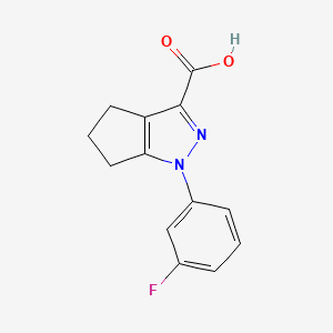 molecular formula C13H11FN2O2 B2407893 1-(3-fluorophenyl)-1H,4H,5H,6H-cyclopenta[c]pyrazole-3-carboxylic acid CAS No. 926240-78-0