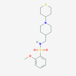 2-methoxy-N-((1-(tetrahydro-2H-thiopyran-4-yl)piperidin-4-yl)methyl)benzenesulfonamide