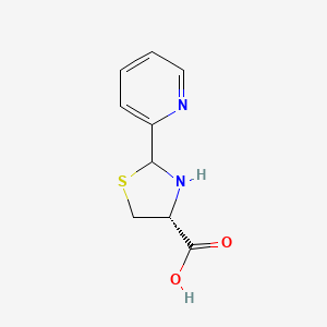 molecular formula C9H10N2O2S B2407912 2-Pyridin-2-yl-1,3-thiazolidine-4-carboxylic acid CAS No. 196930-42-4