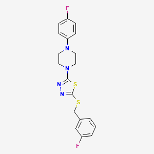 2-((3-Fluorobenzyl)thio)-5-(4-(4-fluorophenyl)piperazin-1-yl)-1,3,4-thiadiazole