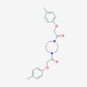 molecular formula C23H28N2O4 B240792 1,4-Bis[(4-methylphenoxy)acetyl]-1,4-diazepane 