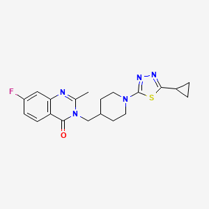 3-[[1-(5-Cyclopropyl-1,3,4-thiadiazol-2-yl)piperidin-4-yl]methyl]-7-fluoro-2-methylquinazolin-4-one