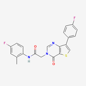 N-(4-fluoro-2-methylphenyl)-2-[7-(4-fluorophenyl)-4-oxothieno[3,2-d]pyrimidin-3(4H)-yl]acetamide