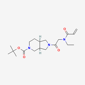 B2407928 Tert-butyl (3aS,7aR)-2-[2-[ethyl(prop-2-enoyl)amino]acetyl]-3,3a,4,6,7,7a-hexahydro-1H-pyrrolo[3,4-c]pyridine-5-carboxylate CAS No. 2361888-85-7