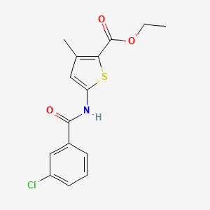 molecular formula C15H14ClNO3S B2407933 5-(3-氯苯甲酰氨基)-3-甲基噻吩-2-羧酸乙酯 CAS No. 477567-34-3