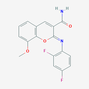 molecular formula C17H12F2N2O3 B2407936 (2Z)-2-[(2,4-difluorophenyl)imino]-8-methoxy-2H-chromene-3-carboxamide CAS No. 1327194-89-7