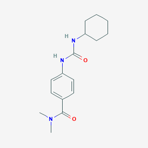 molecular formula C16H23N3O2 B240794 4-{[(cyclohexylamino)carbonyl]amino}-N,N-dimethylbenzamide 