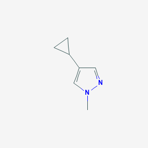 molecular formula C7H10N2 B2407940 4-Cyclopropyl-1-methyl-1H-pyrazole CAS No. 2172589-23-8