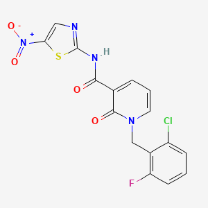 molecular formula C16H10ClFN4O4S B2407949 1-(2-chloro-6-fluorobenzyl)-N-(5-nitrothiazol-2-yl)-2-oxo-1,2-dihydropyridine-3-carboxamide CAS No. 941909-60-0