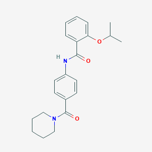 2-isopropoxy-N-[4-(1-piperidinylcarbonyl)phenyl]benzamide