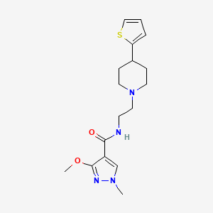 3-methoxy-1-methyl-N-(2-(4-(thiophen-2-yl)piperidin-1-yl)ethyl)-1H-pyrazole-4-carboxamide
