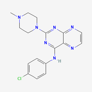molecular formula C17H18ClN7 B2407967 N-(4-chlorophenyl)-2-(4-methylpiperazin-1-yl)pteridin-4-amine CAS No. 946242-47-3