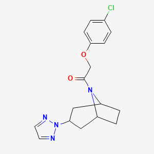 molecular formula C17H19ClN4O2 B2407969 1-((1R,5S)-3-(2H-1,2,3-三唑-2-基)-8-氮杂双环[3.2.1]辛烷-8-基)-2-(4-氯苯氧基)乙酮 CAS No. 2109410-32-2