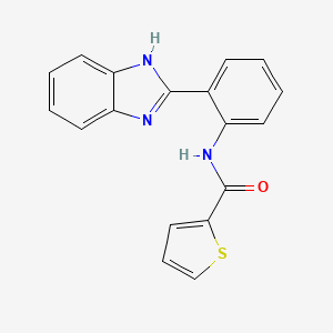 molecular formula C18H13N3OS B2407981 N-(2-(1H-苯并[d]咪唑-2-基)苯基)噻吩-2-甲酰胺 CAS No. 313275-17-1