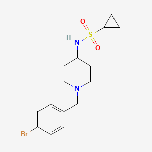 N-[1-[(4-Bromophenyl)methyl]piperidin-4-yl]cyclopropanesulfonamide