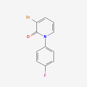 molecular formula C11H7BrFNO B2407985 3-Bromo-1-(4-fluorophenyl)pyridin-2(1H)-one CAS No. 1823322-73-1