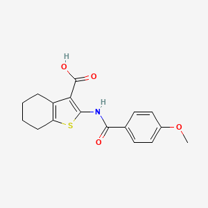 2-(4-Methoxybenzamido)-4,5,6,7-tetrahydro-1-benzothiophene-3-carboxylic acid