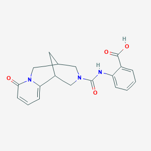 molecular formula C19H19N3O4 B2407991 2-{[(6-Oxo-7,11-diazatricyclo[7.3.1.0~2,7~]trideca-2,4-dien-11-yl)carbonyl]amino}benzoic acid CAS No. 895909-68-9