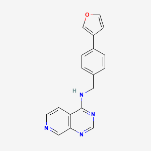 molecular formula C18H14N4O B2407994 N-[[4-(Furan-3-yl)phenyl]methyl]pyrido[3,4-d]pyrimidin-4-amine CAS No. 2380191-66-0