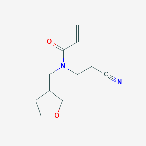 N-(2-cyanoethyl)-N-[(oxolan-3-yl)methyl]prop-2-enamide