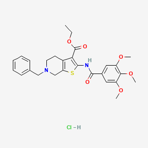 Ethyl 6-benzyl-2-(3,4,5-trimethoxybenzamido)-4,5,6,7-tetrahydrothieno[2,3-c]pyridine-3-carboxylate hydrochloride