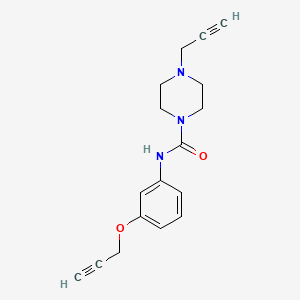 molecular formula C17H19N3O2 B2408003 4-(prop-2-yn-1-yl)-N-[3-(prop-2-yn-1-yloxy)phenyl]piperazine-1-carboxamide CAS No. 1424085-18-6