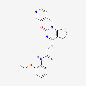 molecular formula C23H24N4O3S B2408008 N-(2-ethoxyphenyl)-2-((2-oxo-1-(pyridin-4-ylmethyl)-2,5,6,7-tetrahydro-1H-cyclopenta[d]pyrimidin-4-yl)thio)acetamide CAS No. 899955-04-5