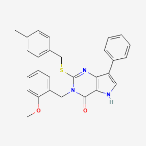 3-(2-methoxybenzyl)-2-((4-methylbenzyl)thio)-7-phenyl-3H-pyrrolo[3,2-d]pyrimidin-4(5H)-one