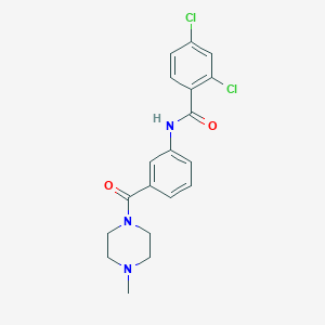 molecular formula C19H19Cl2N3O2 B240801 2,4-dichloro-N-{3-[(4-methyl-1-piperazinyl)carbonyl]phenyl}benzamide 